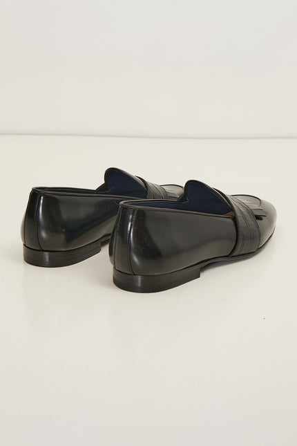 The Kilted Loafer Genuine Leather - Black - Ron Tomson