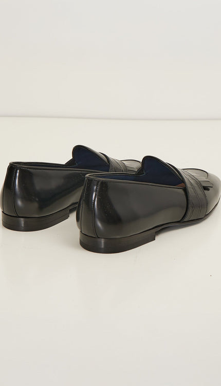 The Kilted Loafer Genuine Leather - Black - Ron Tomson