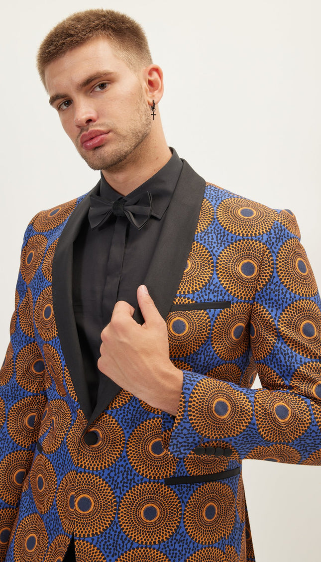 The Tribal Shawl Lapel Tuxedo Jacket - Camel - Ron Tomson