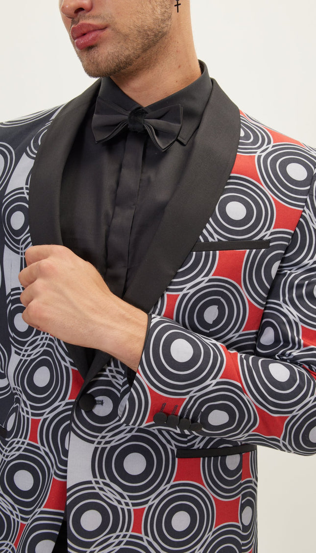 The Warrior Shawl Lapel Tuxedo Jacket- Black - Ron Tomson