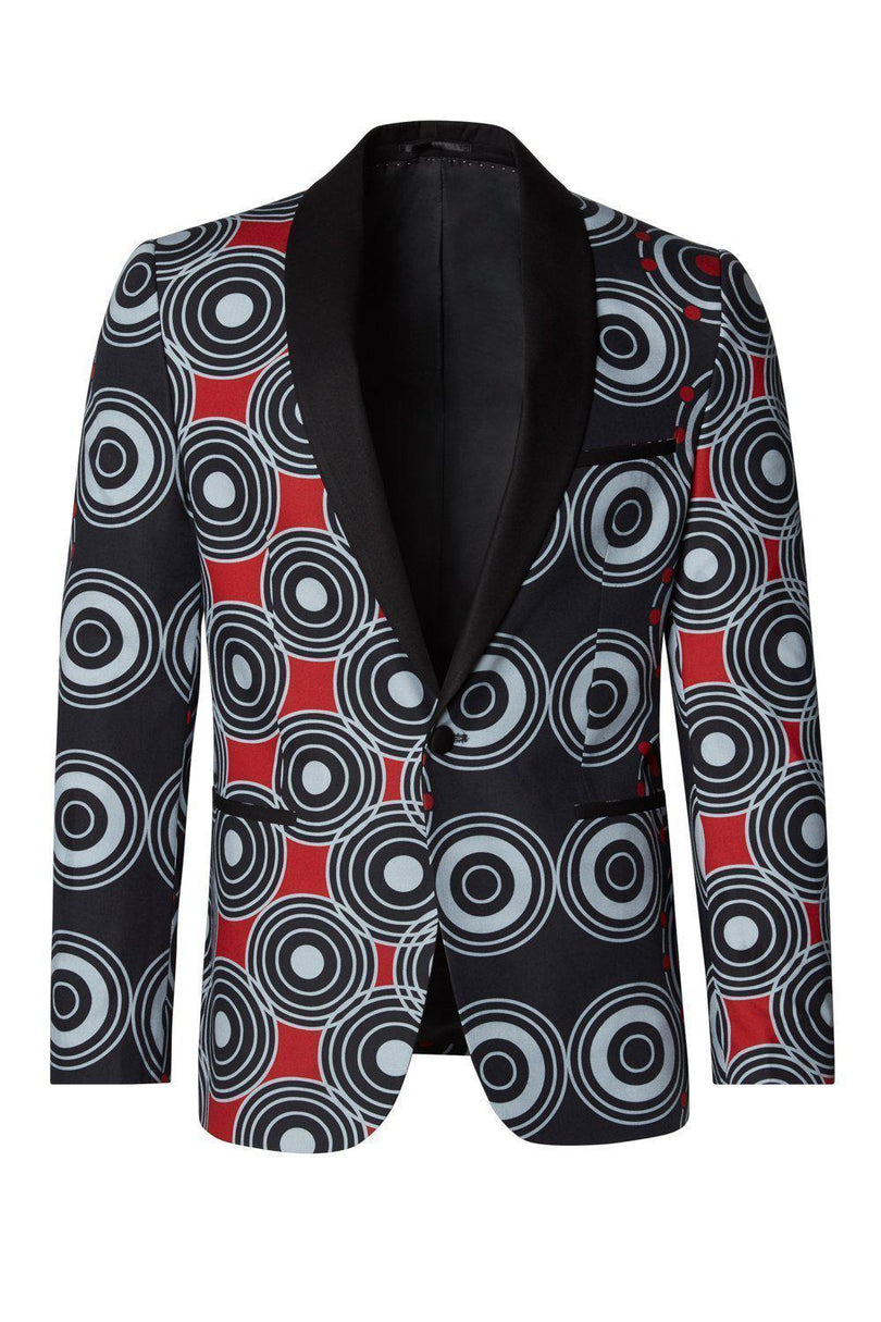 The Warrior Shawl Lapel Tuxedo Jacket- Black - Ron Tomson