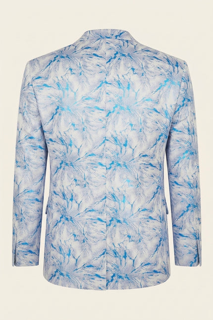 The Wet Look Electric Tuxedo Jacket - White Sax - Back