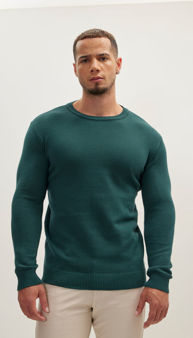 Classic Crew Neck Sweater - Green