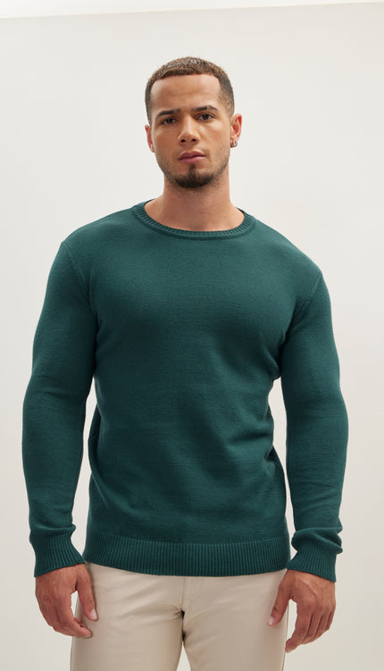 Classic Crew Neck Sweater - Green