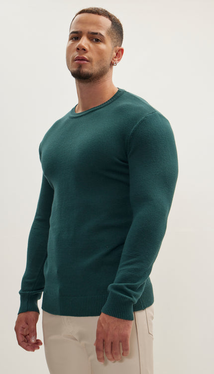 Classic Crew Neck Sweater - Green