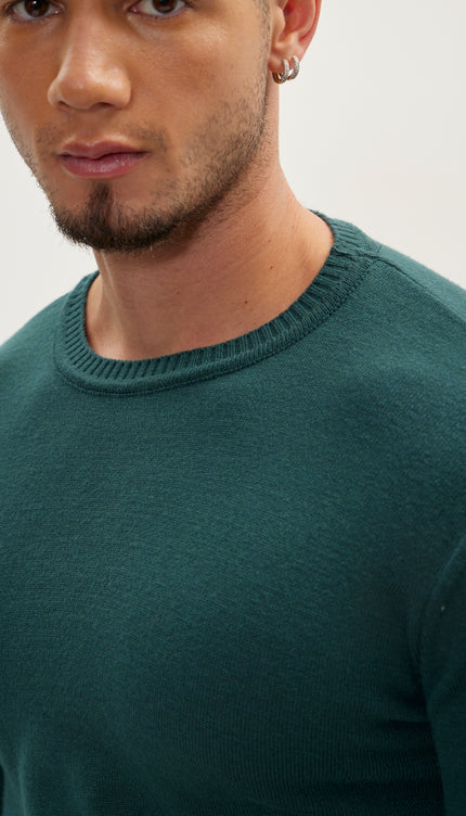 Classic Crew Neck Sweater - Green