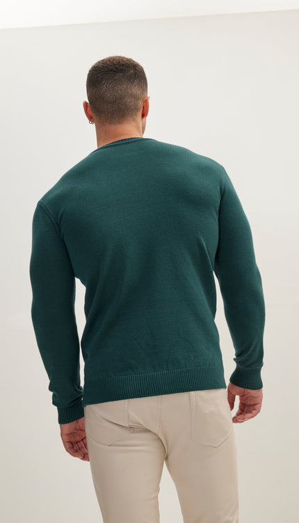 Classic Crew Neck Sweater - Green