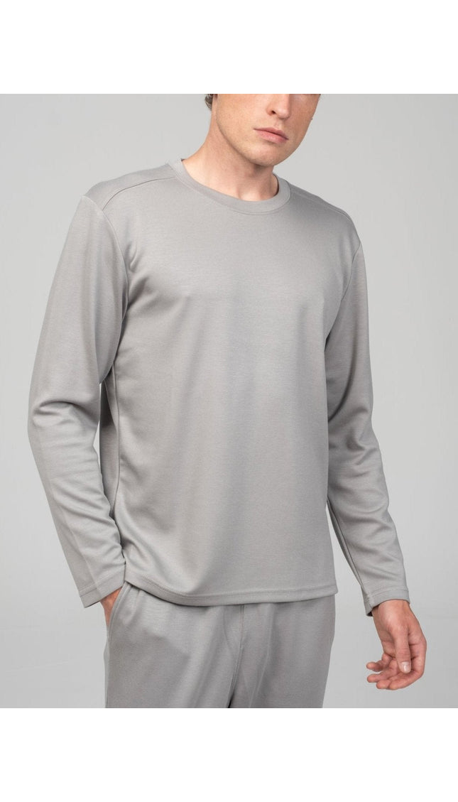 True Classic Long Sleeve Sweater - Gray - Ron Tomson