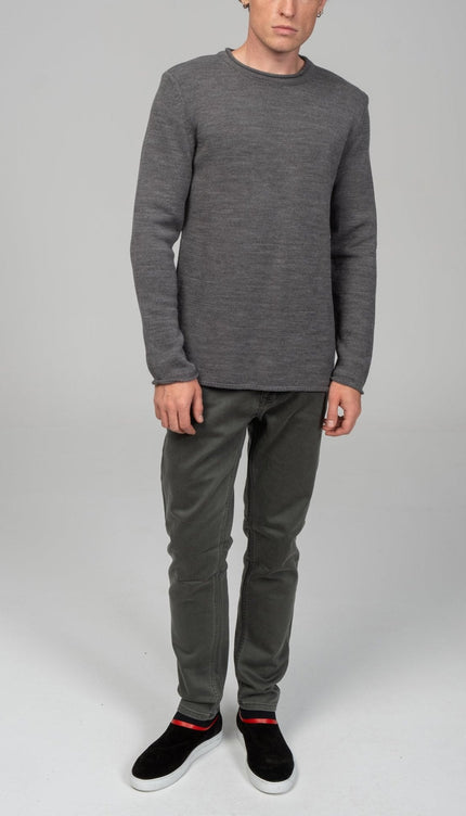 Tube Soft Pullover Sweater - Anthracite - Ron Tomson