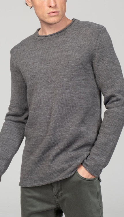 Tube Soft Pullover Sweater - Anthracite - Ron Tomson