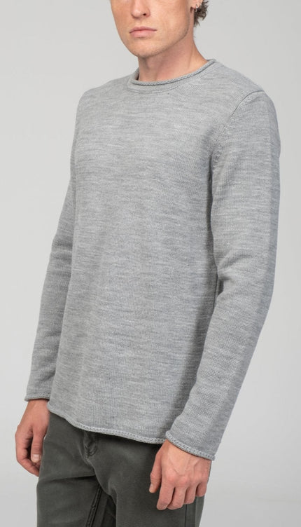 Tube Soft Pullover Sweater - Grey - Ron Tomson