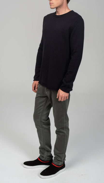 Tube Soft Pullover Sweater - Navy - Ron Tomson