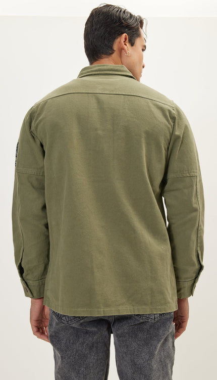 Utilitarian Shirt Jacket - Green - Ron Tomson