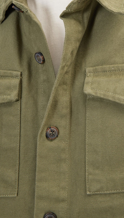 Utilitarian Shirt Jacket - Green - Ron Tomson