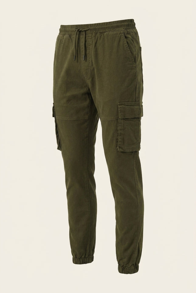 Utility Cargo Pants - Olive Green - Front