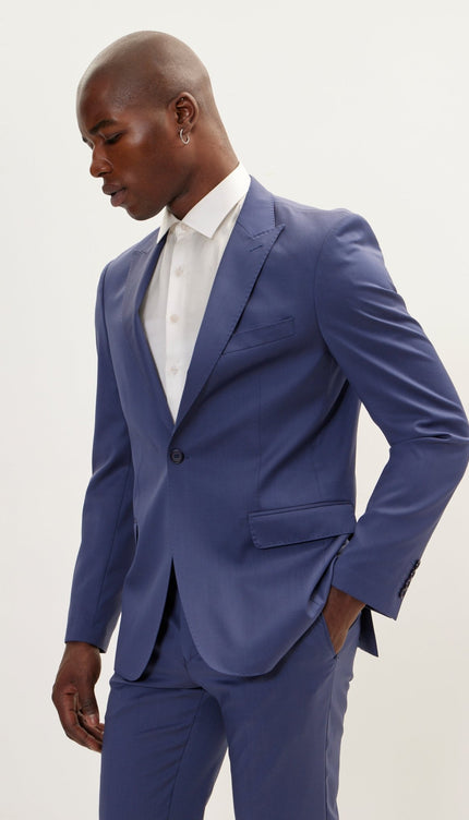 Vitale Super 110S Merino Wool Single Breasted Suit - Indigo - Ron Tomson