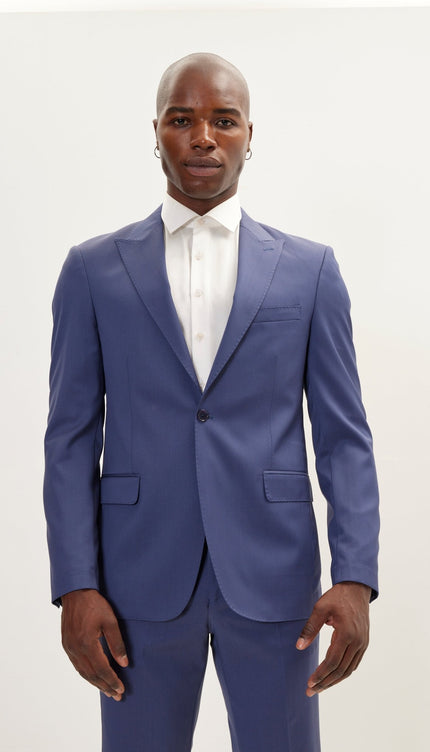 Vitale Super 110S Merino Wool Single Breasted Suit - Indigo - Ron Tomson