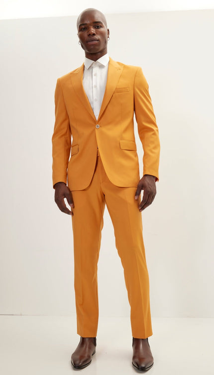 Vitale Super 110S Merino Wool Single Breasted Suit - Marigold - Ron Tomson