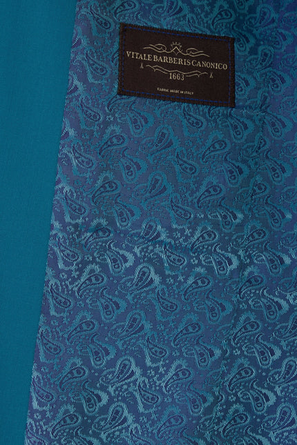 Vitale Super 110S Merino Wool Single Breasted Suit - Teal Green - Ron Tomson