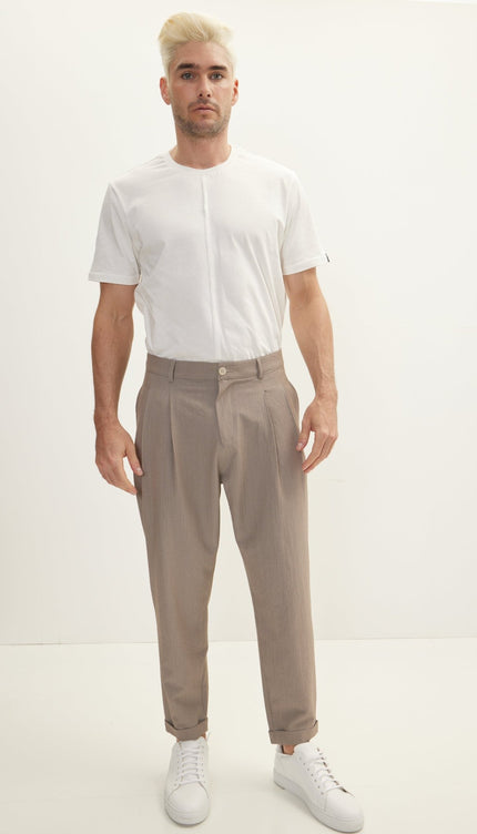 Waffle Stretch Beach Day Pants - Brown - Ron Tomson