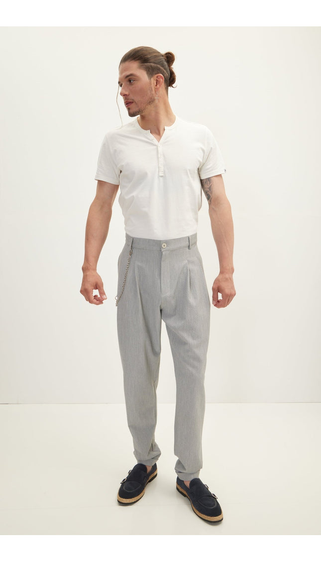 Waffle Stretch Beach Day Pants - Grey - Ron Tomson