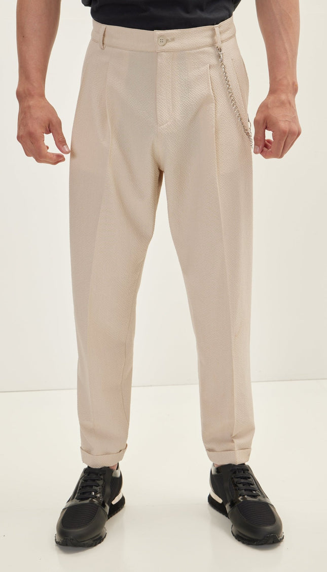 Waffle Stretch Beach Day Pants - Stone - Ron Tomson