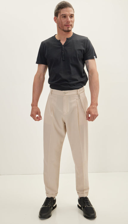 Waffle Stretch Beach Day Pants - Stone - Ron Tomson