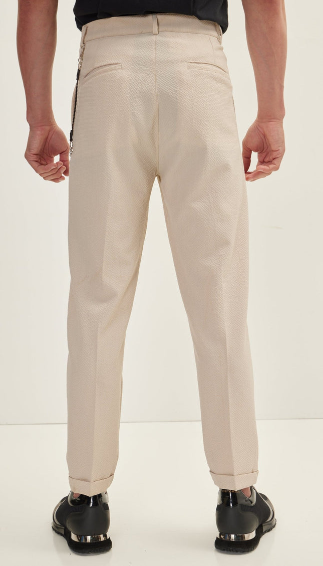 Waffle Stretch Beach Day Pants - Stone - Ron Tomson