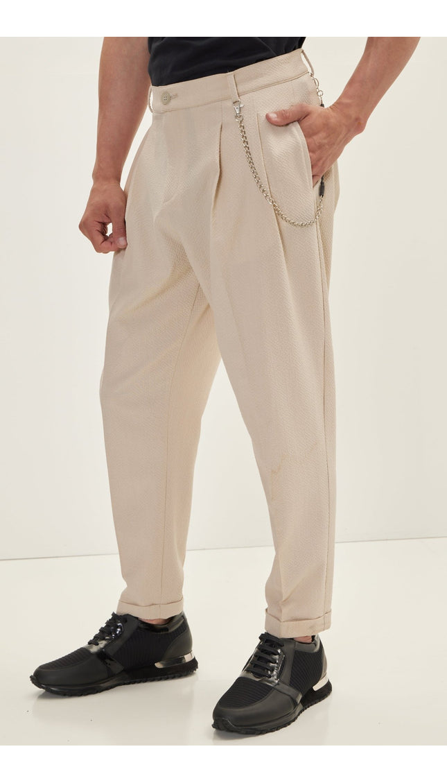 Waffle Stretch Beach Day Pants - Stone - Ron Tomson