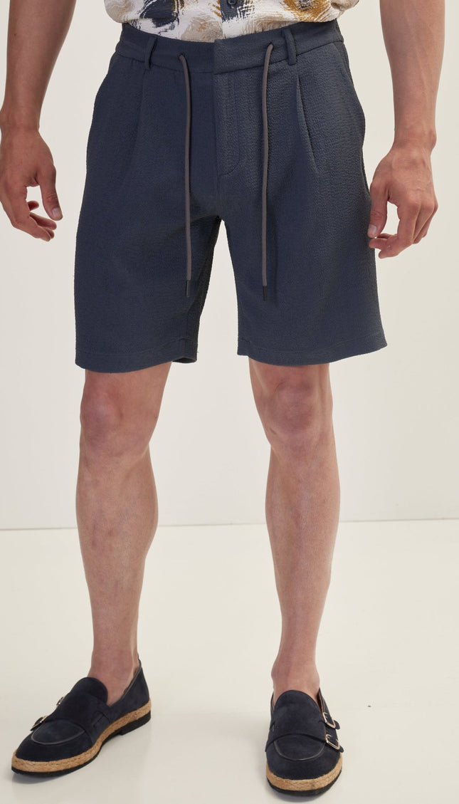 Waffle Stretch Beach Day Shorts - Anthracite - Ron Tomson