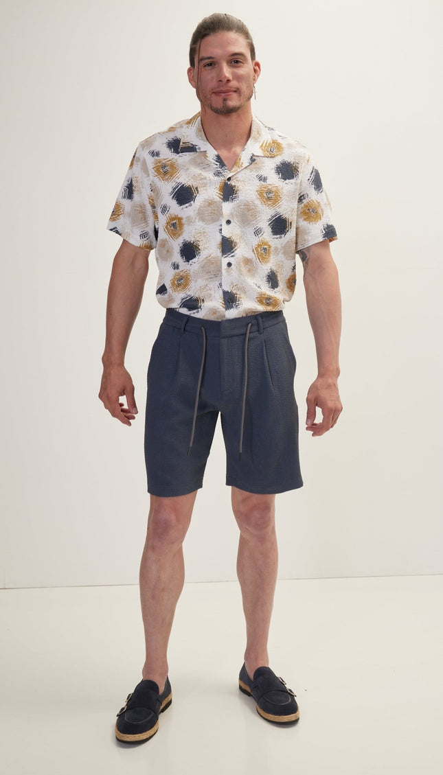 Waffle Stretch Beach Day Shorts - Anthracite - Ron Tomson