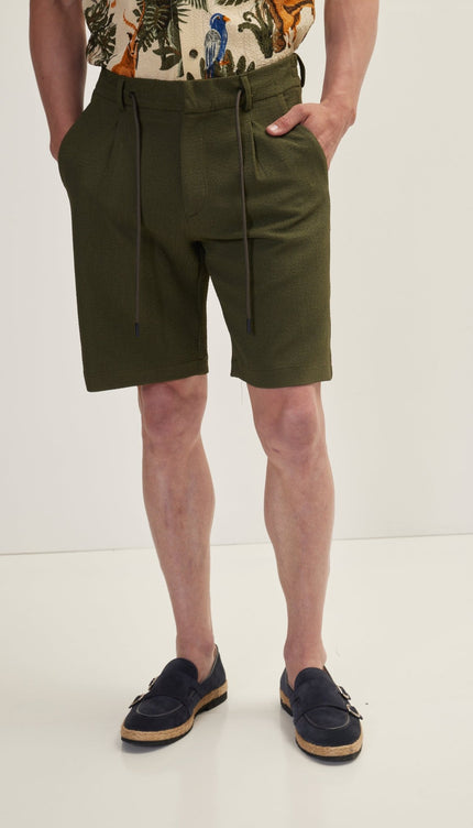 Waffle Stretch Beach Day Shorts - Green - Ron Tomson