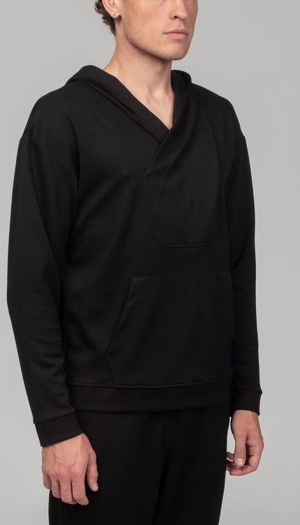 Weekend Hooded Sweater - Black - Ron Tomson