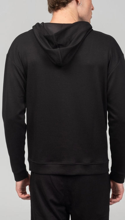 Weekend Hooded Sweater - Black - Ron Tomson