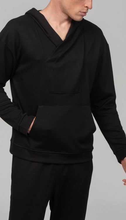 Weekend Hooded Sweater - Black - Ron Tomson