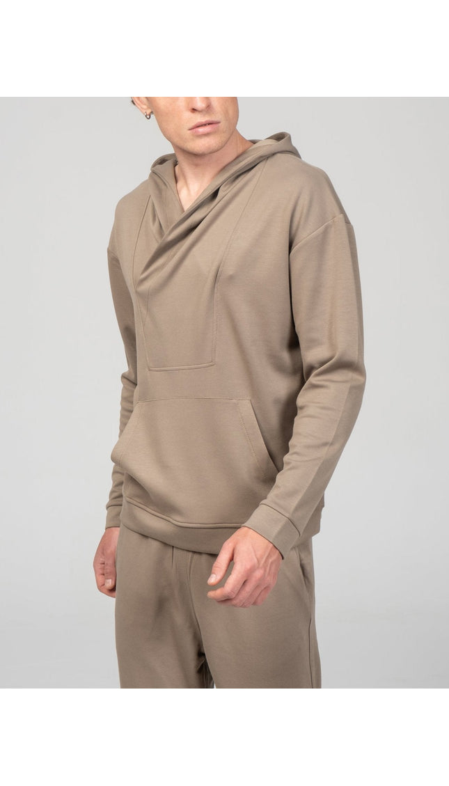 Weekend Hooded Sweater - Dark Beige - Ron Tomson