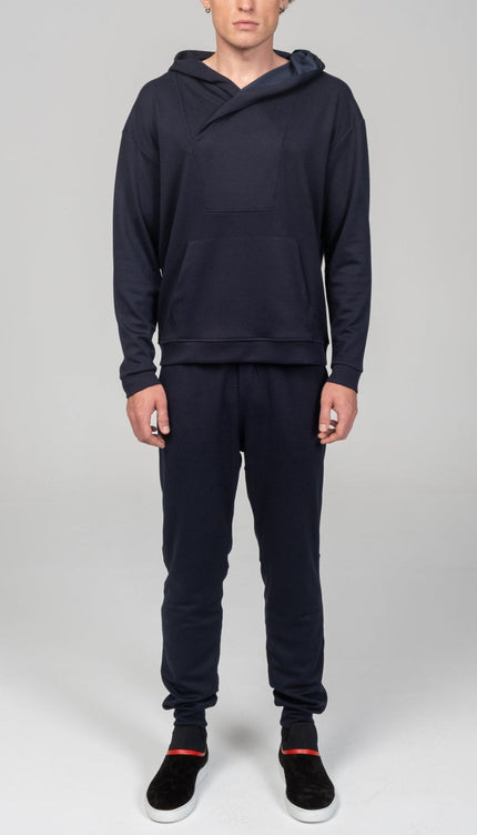 Weekend Hooded Sweater - Navy - Ron Tomson