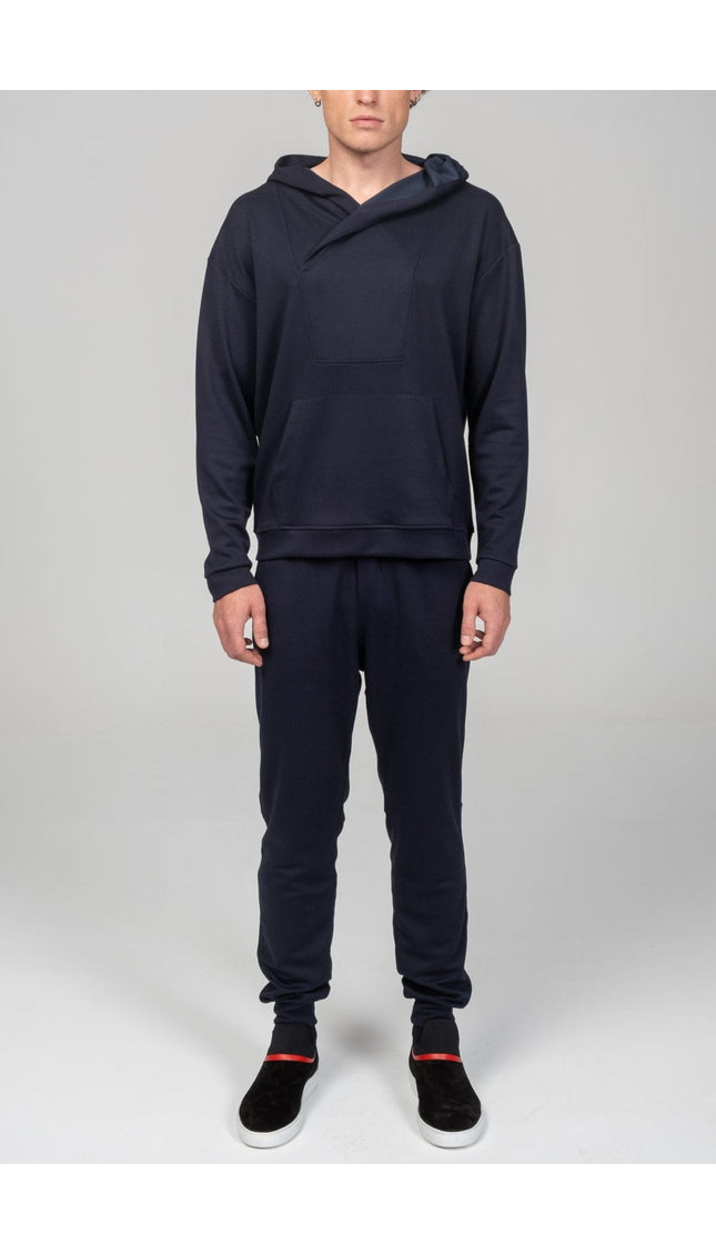 Weekend Hooded Sweater - Navy - Ron Tomson