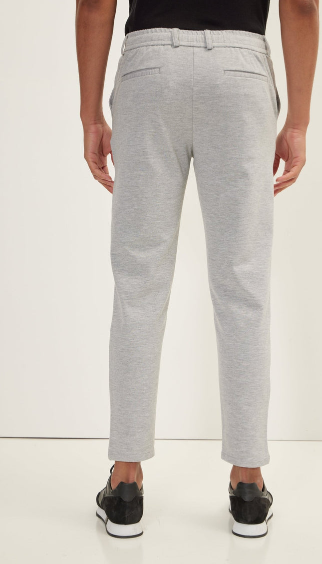 Weekend Knitted Fit Slacks - Grey - Ron Tomson