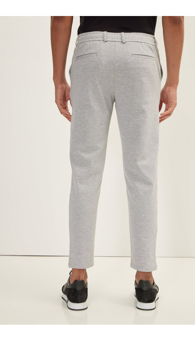 Weekend Knitted Fit Slacks - Grey - Ron Tomson