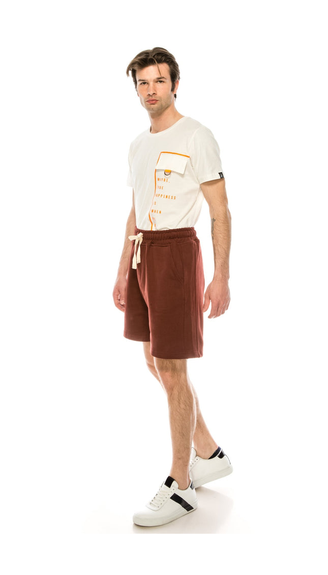 Weekender Cotton Shorts - Bordeaux - Ron Tomson