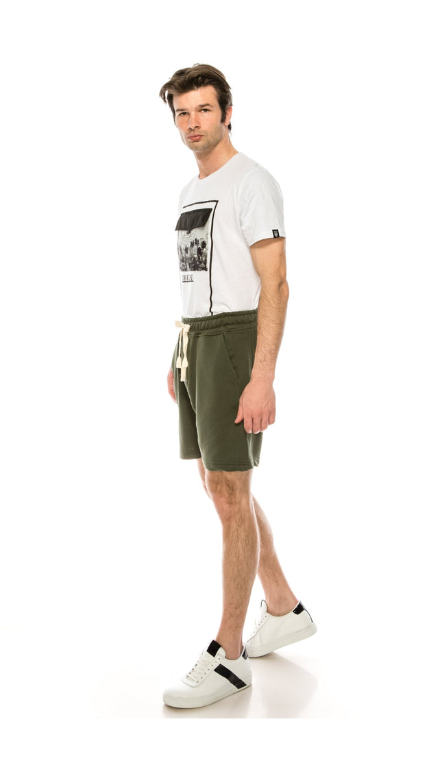 Weekender Cotton Shorts - Green - Ron Tomson