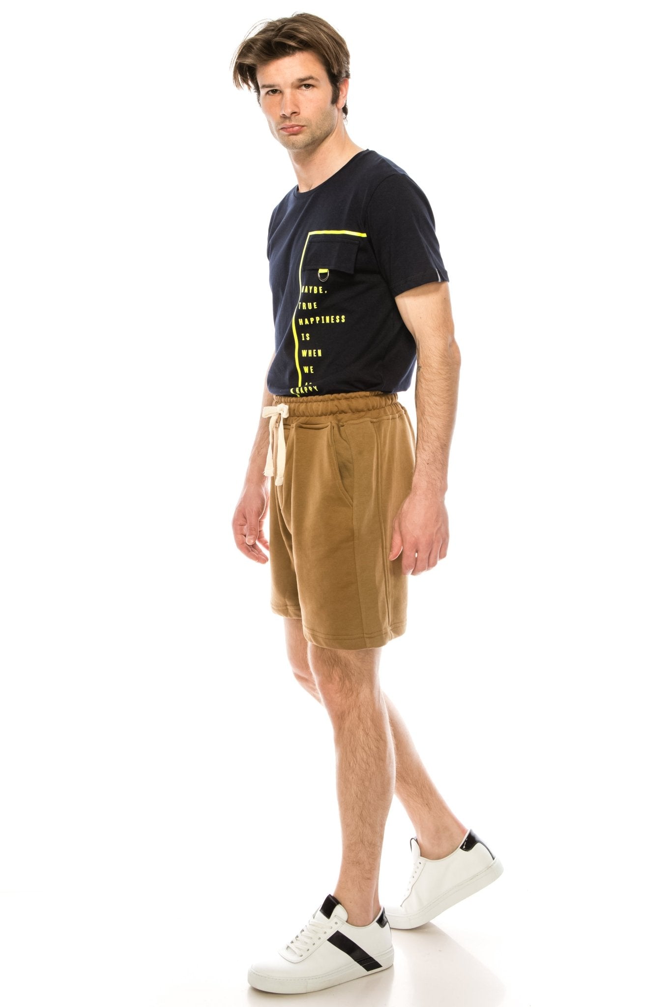 Weekender Cotton Shorts - Light Brown - Ron Tomson