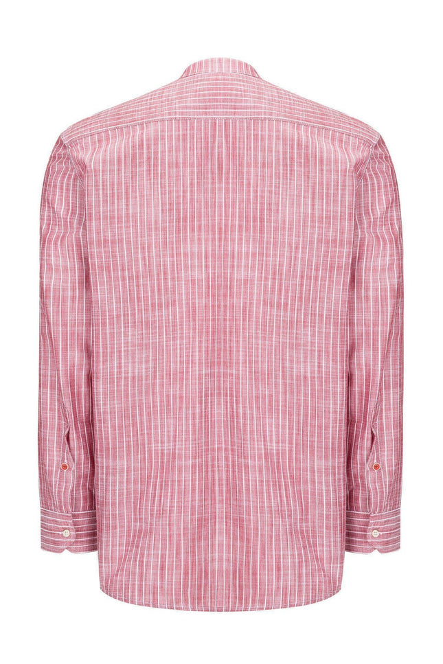 Western Striped Cotton Shirt - Red - Ron Tomson