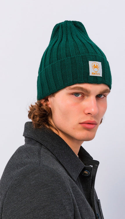 Wide Fit Beanie - Green - Ron Tomson