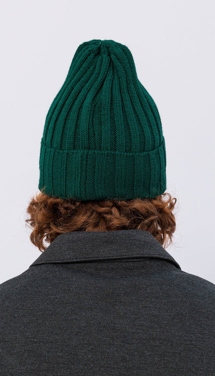 Wide Fit Beanie - Green - Ron Tomson