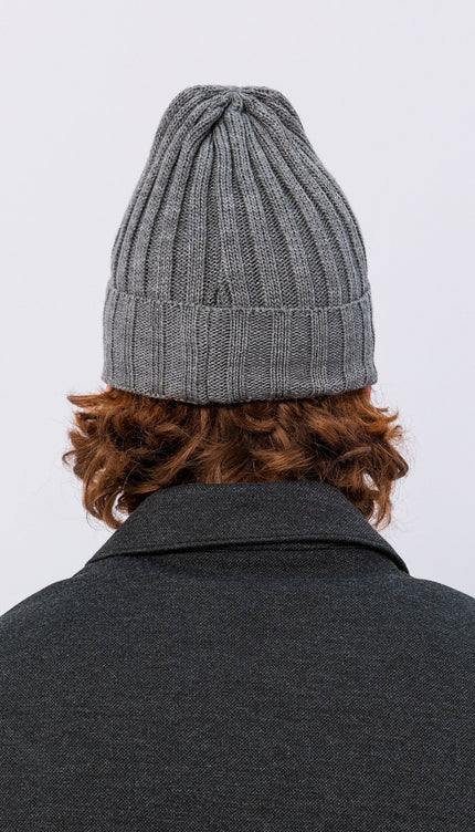 Wide Fit Beanie - Grey - Ron Tomson