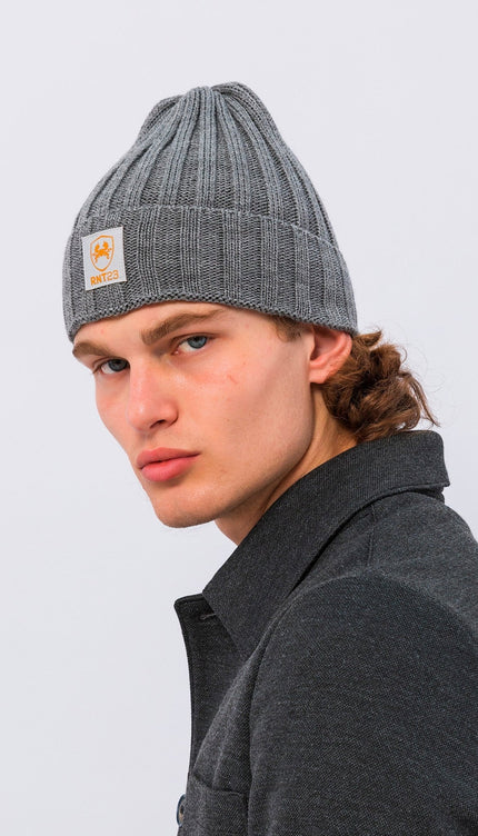 Wide Fit Beanie - Grey - Ron Tomson