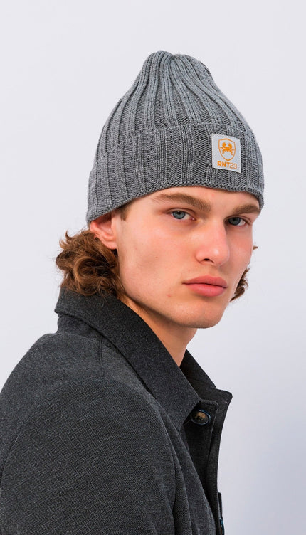 Wide Fit Beanie - Grey - Ron Tomson