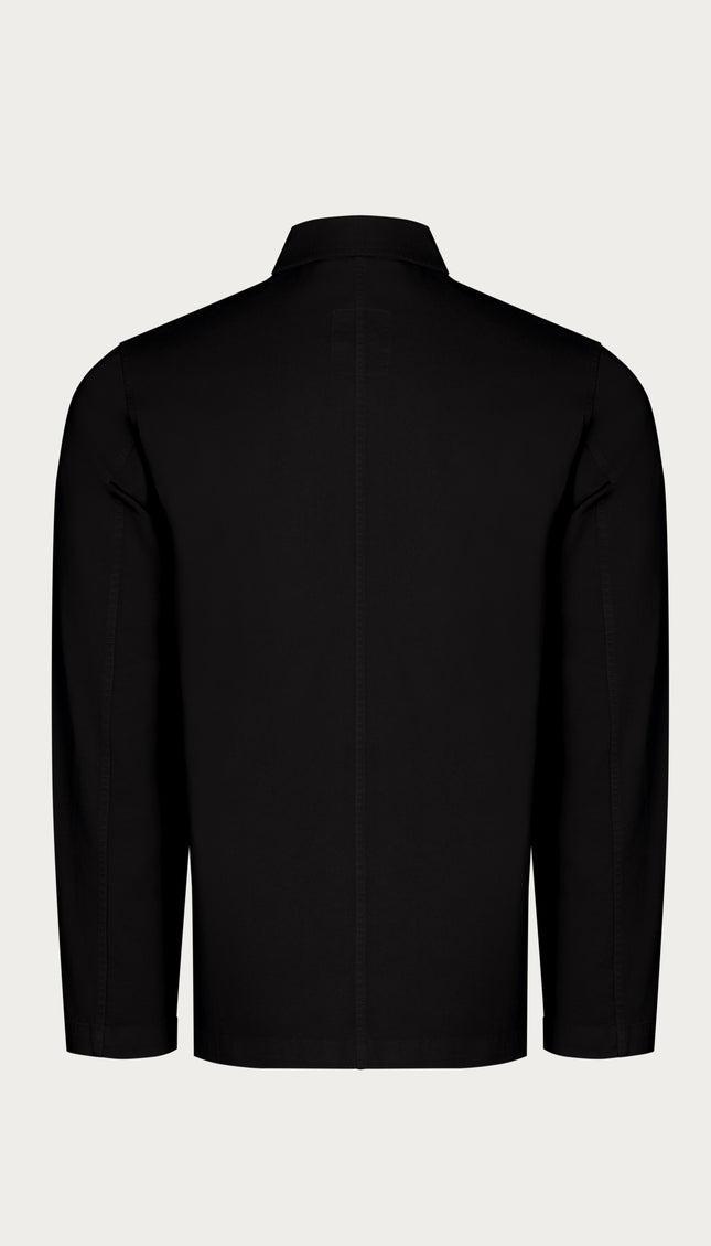 Wide Pocket Lightweight Cotton Jacket - Black - Ron Tomson
